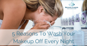 woman washing face - Revive Laser