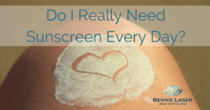 heart in sunscreen on arm - Revive Laser